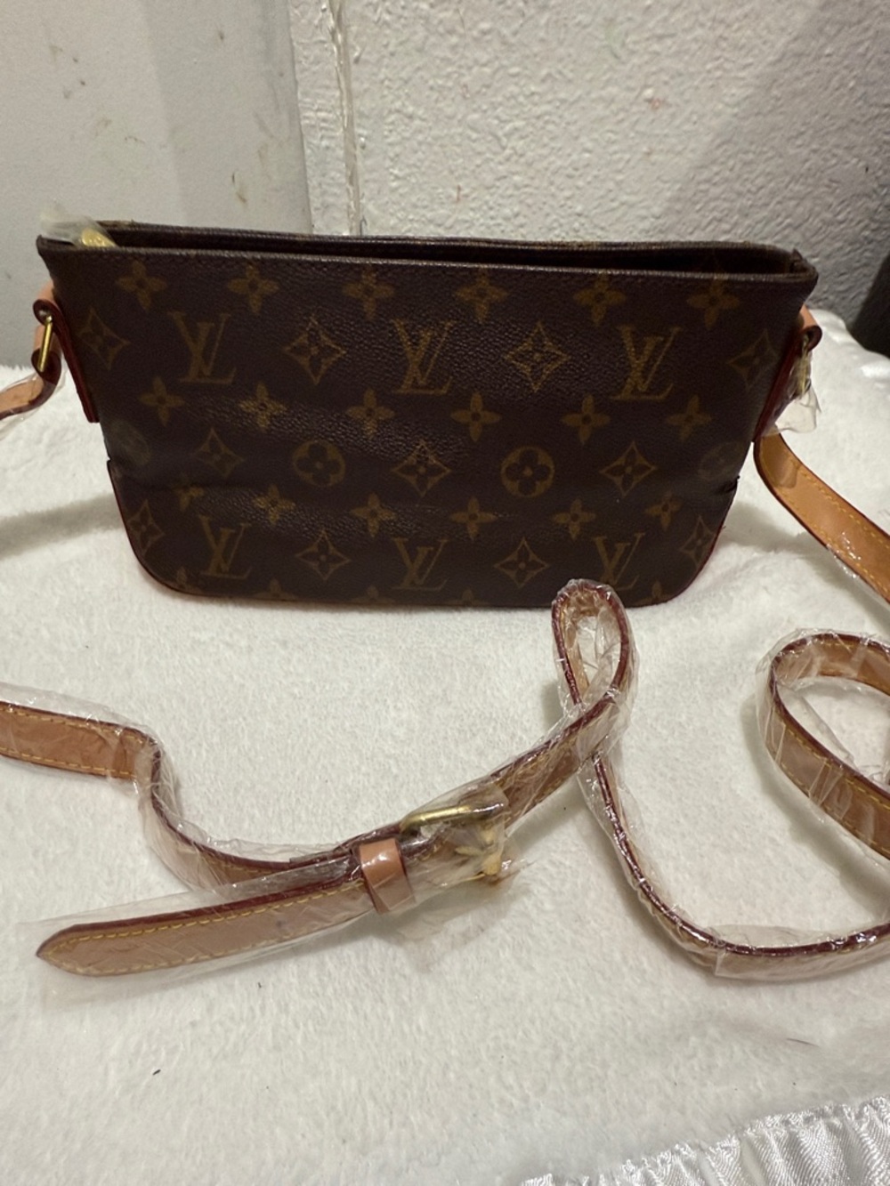 Monogram Crossbody Bag in Brown